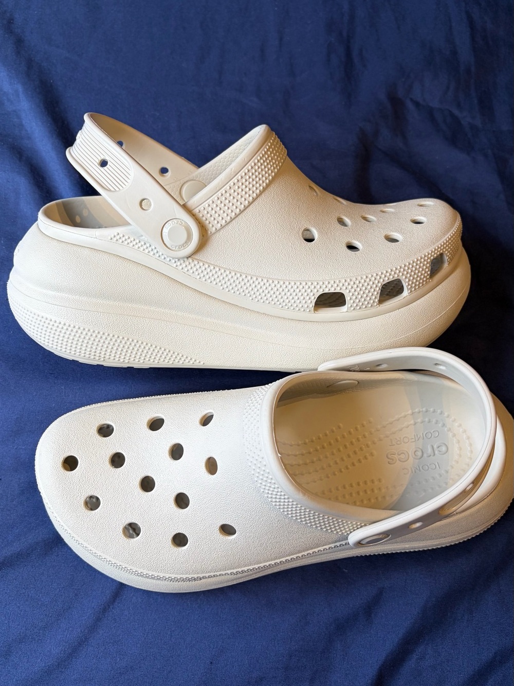 CROCS Platform Clog in Cream White
